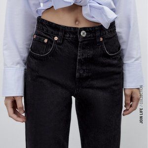 Zara Straight Leg Black Jeans